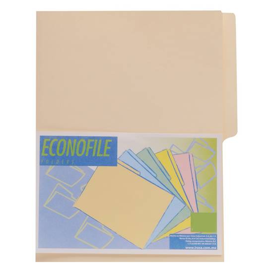 Folder econofile crema 5 pz carta