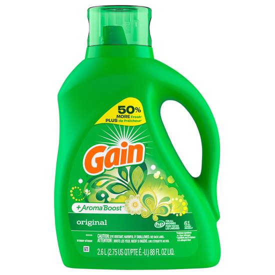 Gain + Aroma Boost Original Scent Liquid Laundry Detergent