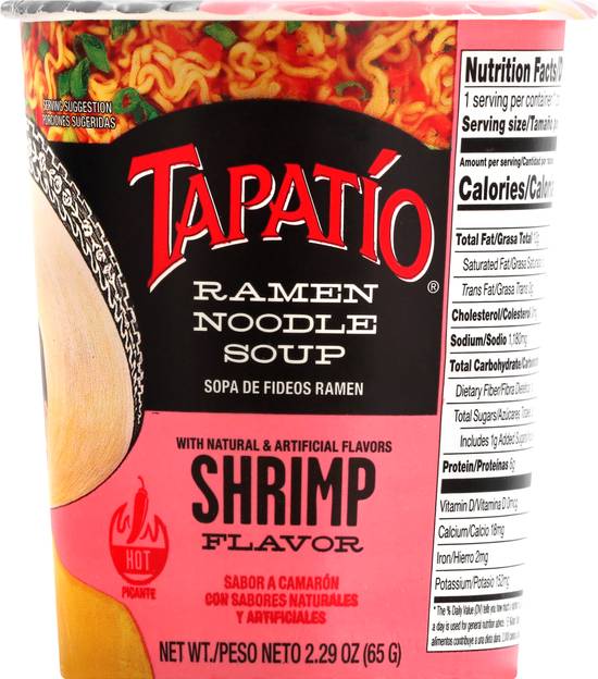 Tapatio Shrimp Flavor Hot Ramen Noodle Soup