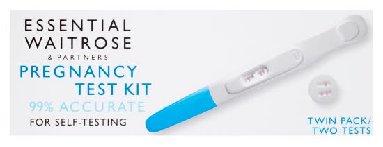 Waitrose & Partners Pregnancy Test Kit Twin Pack/Two Tests