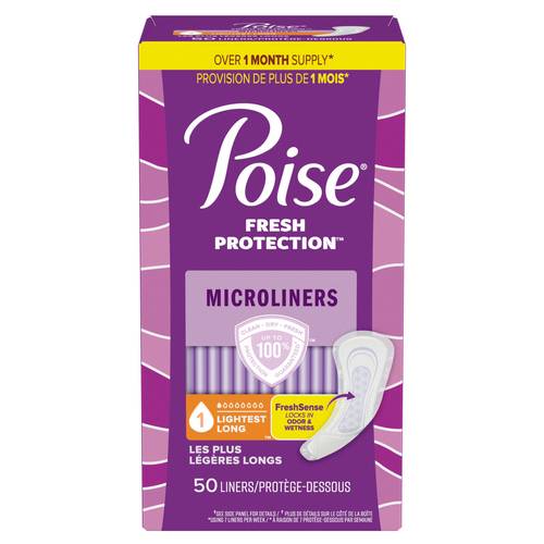 Poise Fresh Protection Microliners Light Absorbency (50 ct)