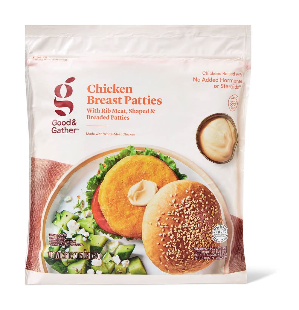 Good & Gather Breaded Patties, Chicken (26 oz)