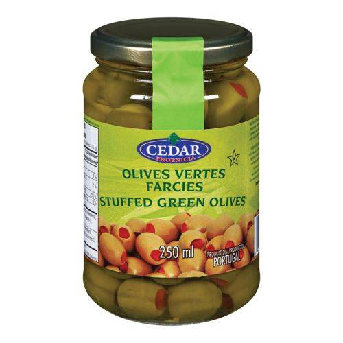 Cedar olives vertes farcies (250ml) - stuffed green olives (250 ml)