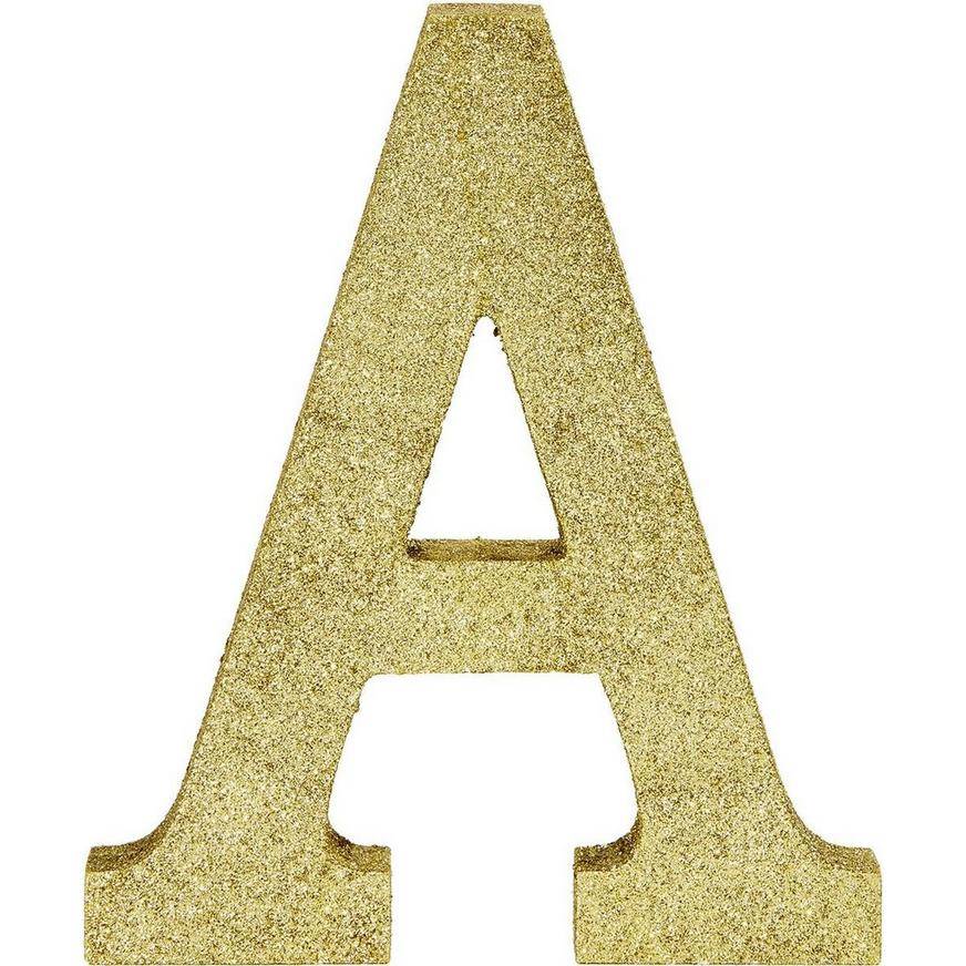 Party City Glitter Gold Letter a Sign