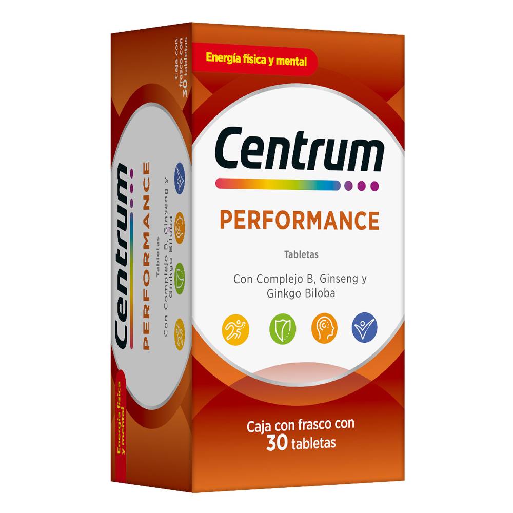 Centrum vitaminas/minerales performance tabletas (bote 30 piezas)