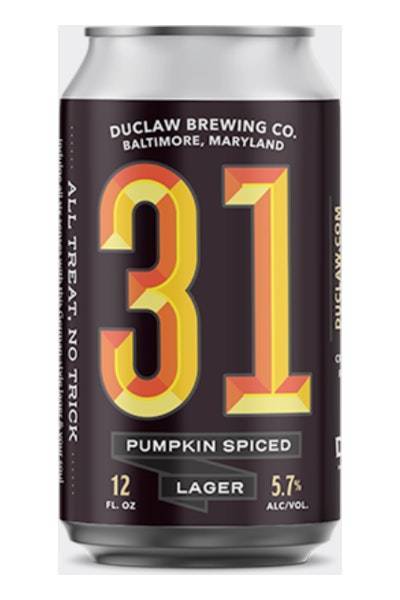 Duclaw 31 Pumpkin Spiced Lager (6x 12oz cans)