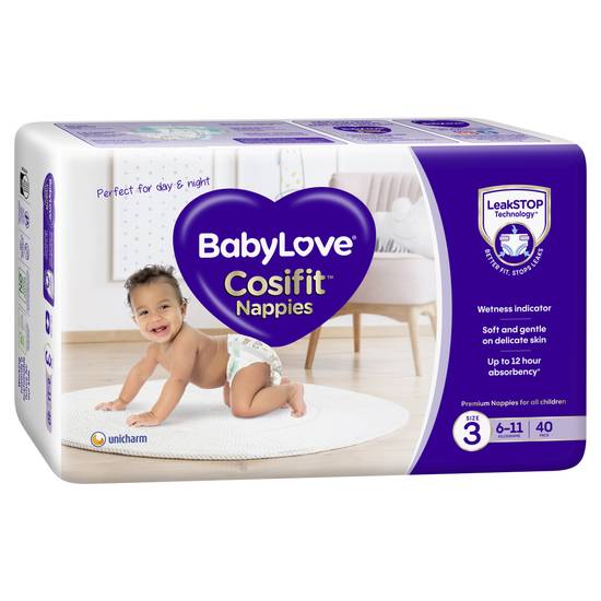 Babylove Cosifit Nappies Size 3 (6-11kg) 40 pack