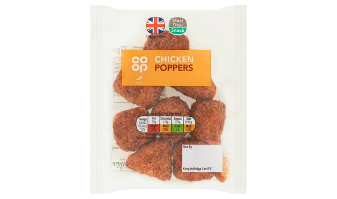 Co-op Chicken Poppers 72g