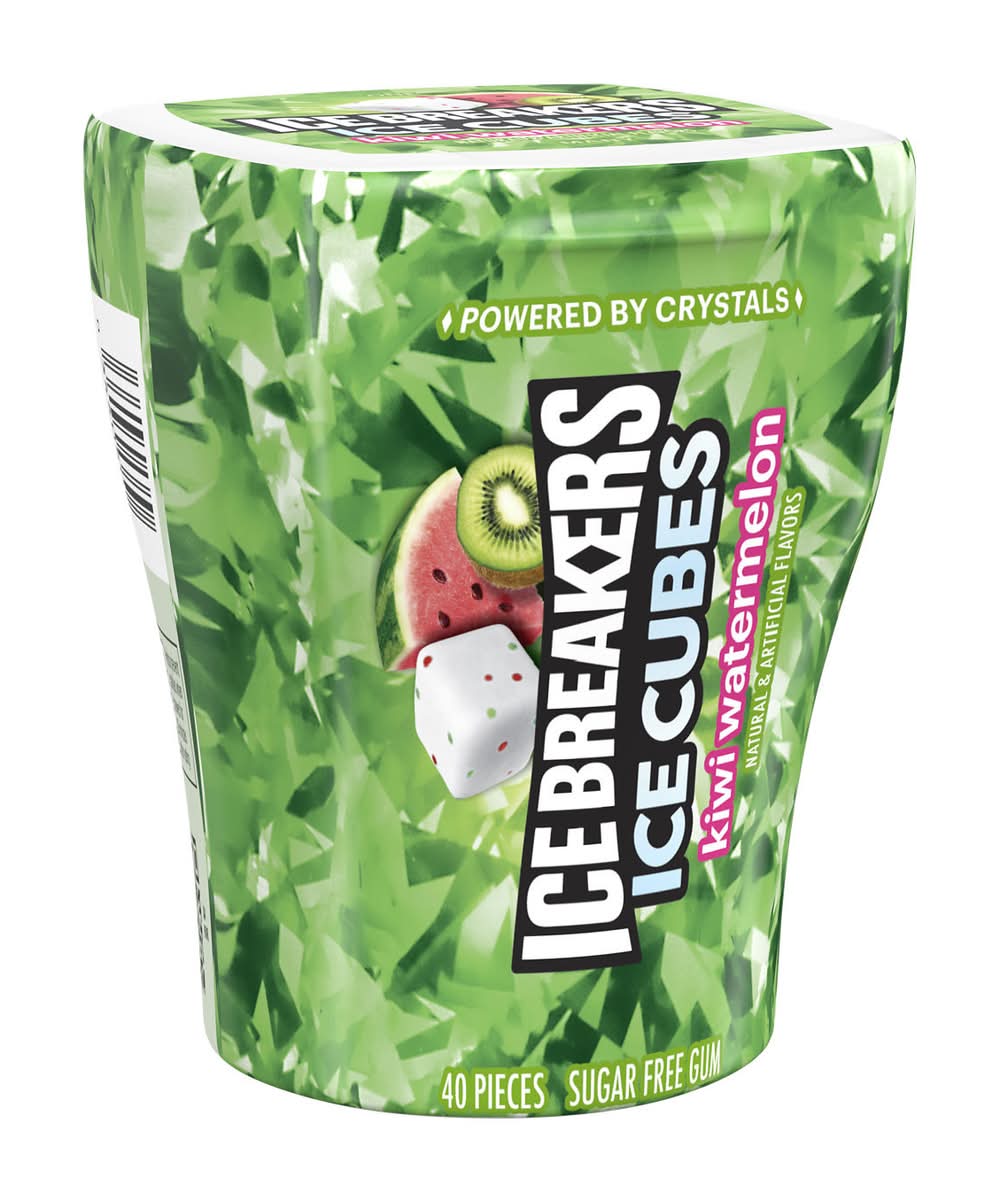 Ice Breakers Ice Cubes Kiwi Watermelon Sugar Free Gum (3.24 oz)