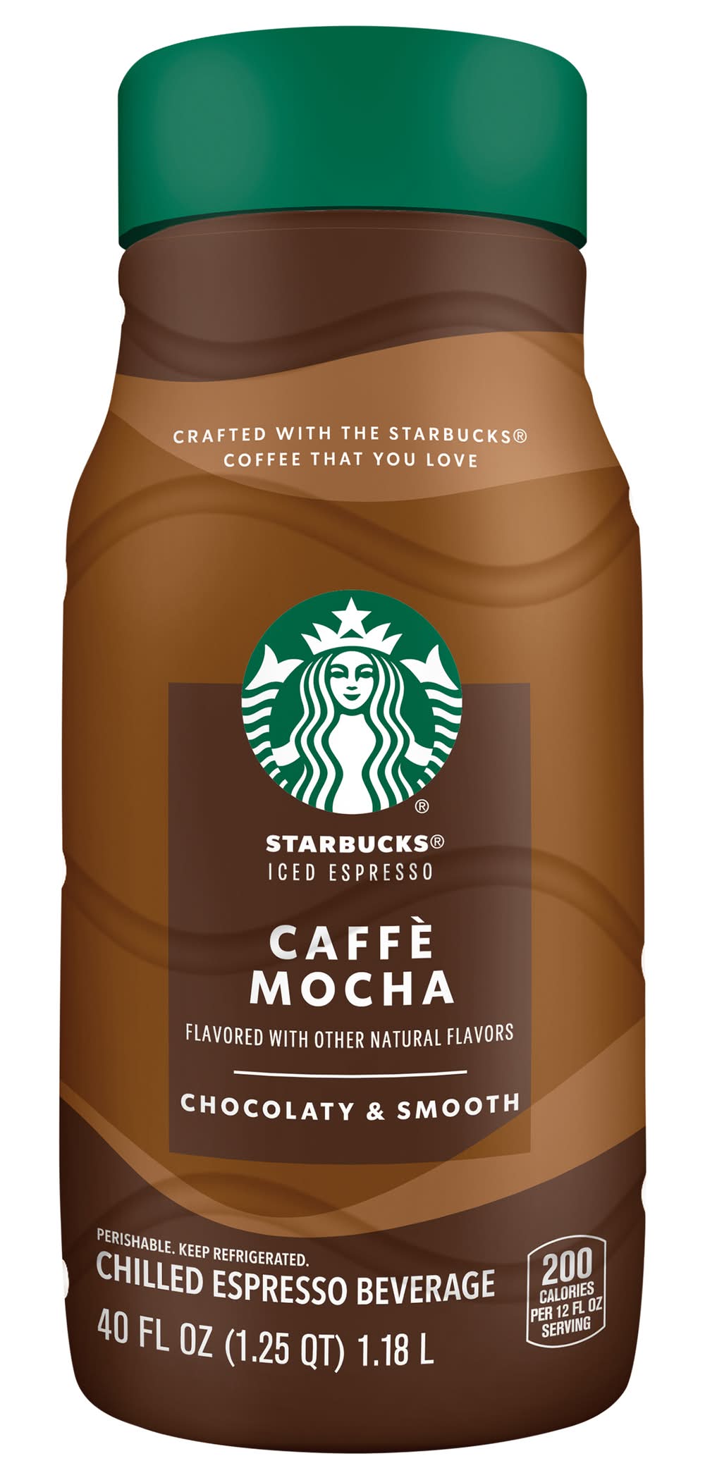Starbucks Chocolaty & Smooth Chilled Iced Espresso Beverage, Caffe Mocha (40 fl oz)