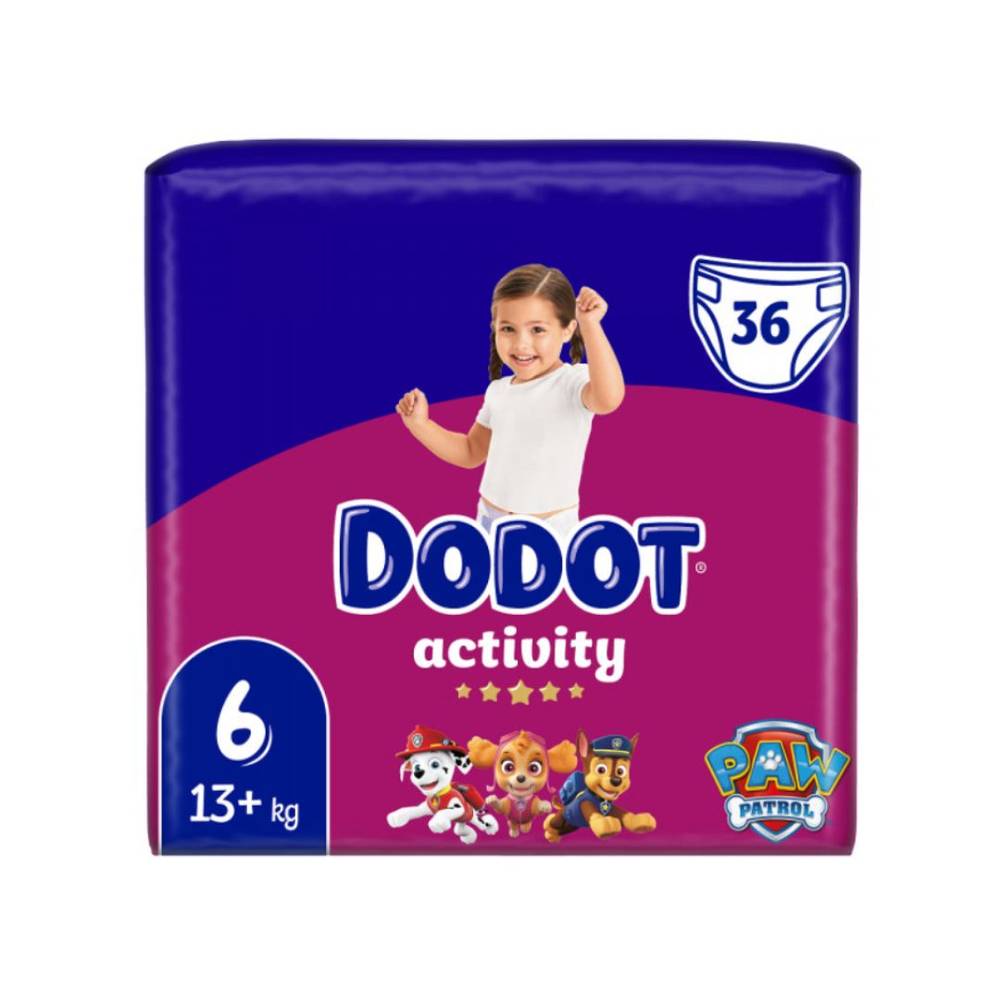 Pañal Activity Jumbo Pack Talla 6 Dodot +13kg 36 Uds