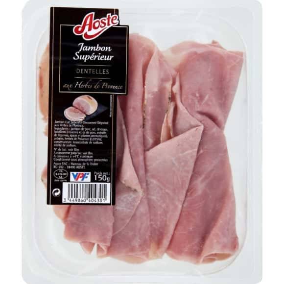 Aoste - Dentelles de jambon cuit supérieur aux herbes de provence (150g)