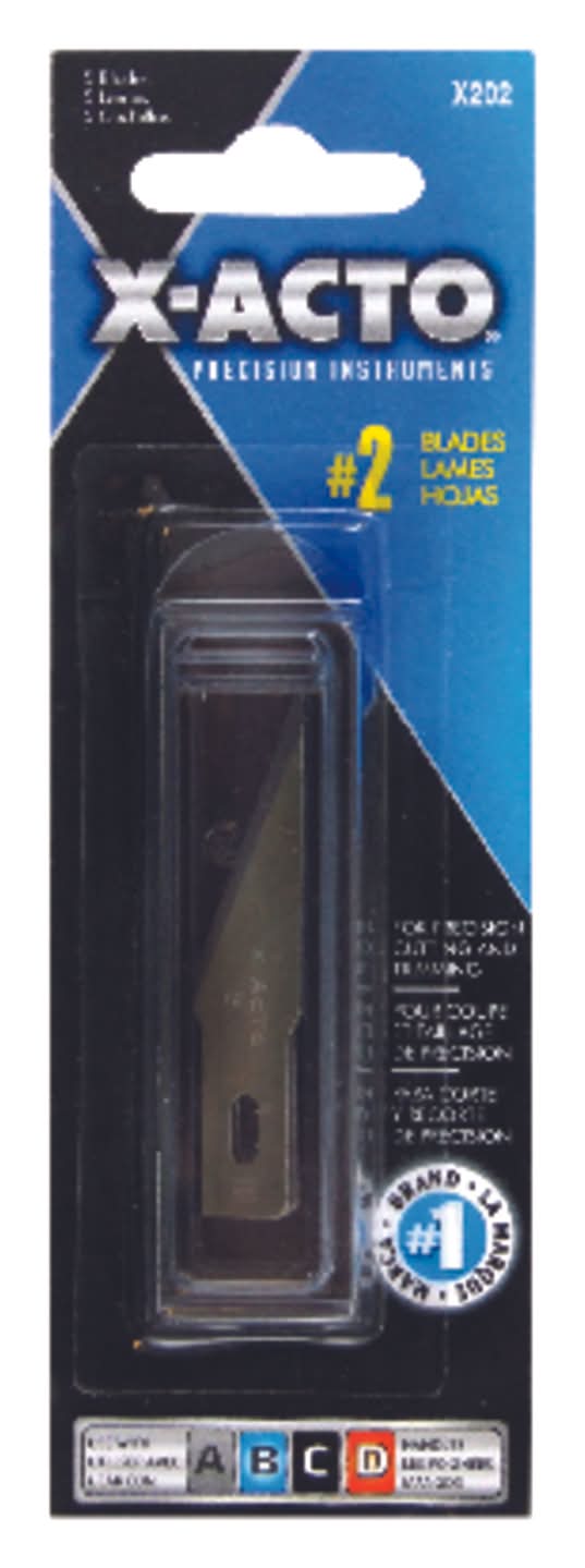 X-acto #2 Carbon Steel Heavy Duty Replacement Blade 1-7/8 In. L 5 Pk