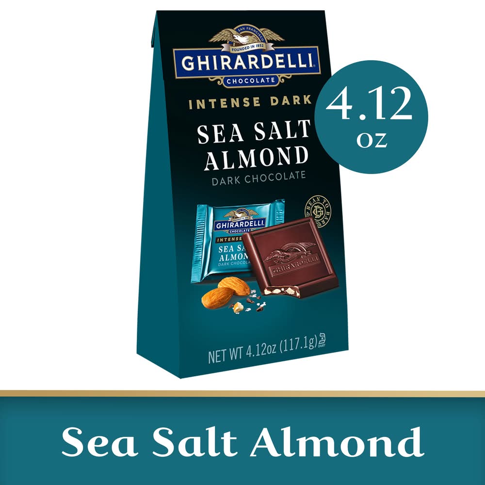Ghirardelli Intense Dark Chocolate, Sea Salt Almond (4.12 oz)