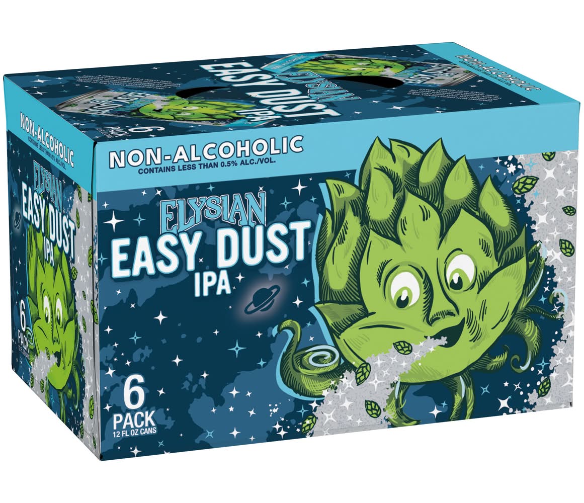 Elysian Brewing Co. Easy Dust Ipa Non Alcoholic Beer (6 x 12 fl oz)