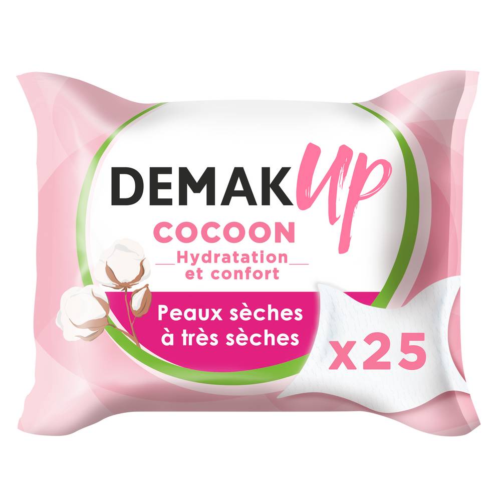 Demak'up - Lingettes démaquillantes cocoon peaux sèches à très sèches