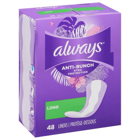 Always Anti-Bunch Xtra Protection Daily Liners (long) (48 ct)