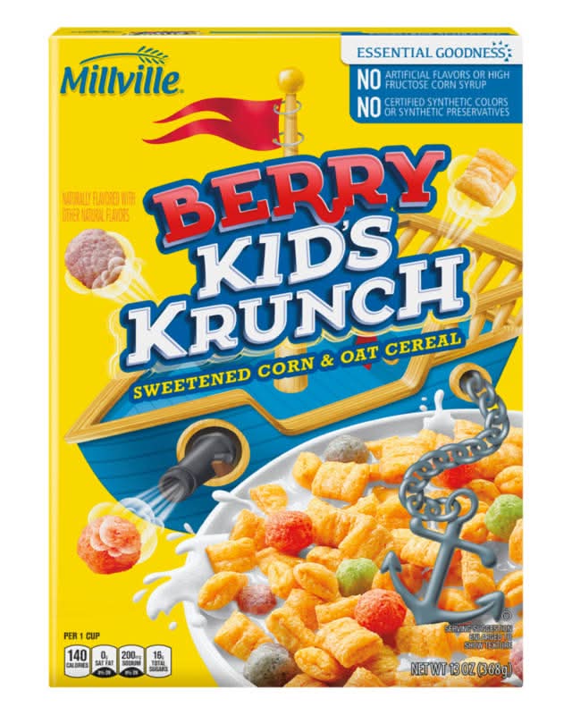Millville Kid's Krunch Sweetened Corn & Oat Cereal, Berry (13 oz)