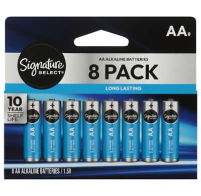 Signature Select Long Lasting Aa Alkaline Batteries 1.5v (8 ct)