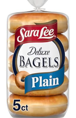Sara Lee Deluxe Plain Bagels 5 Count - 15 Oz