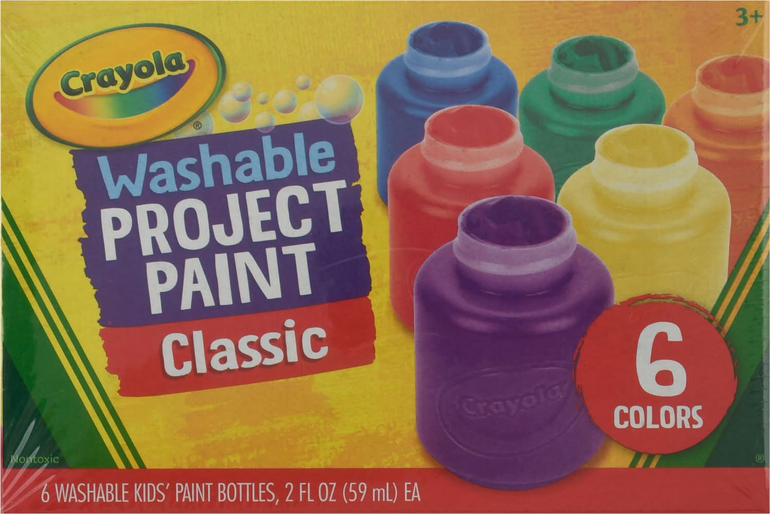 Crayola Washable Classic Project Paint (12 fl oz, 6 ct)