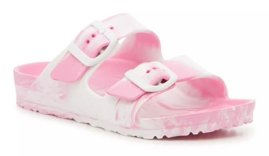 Birkenstock Arizona Sandal - Kids' (White/Pink Tie-Dye Medium/Narrow - EU 30 / US 12-12.5 Youth)