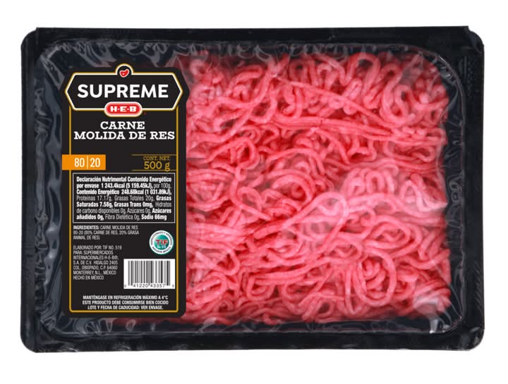H-E-B Supreme · Carne molida de res (500 g)