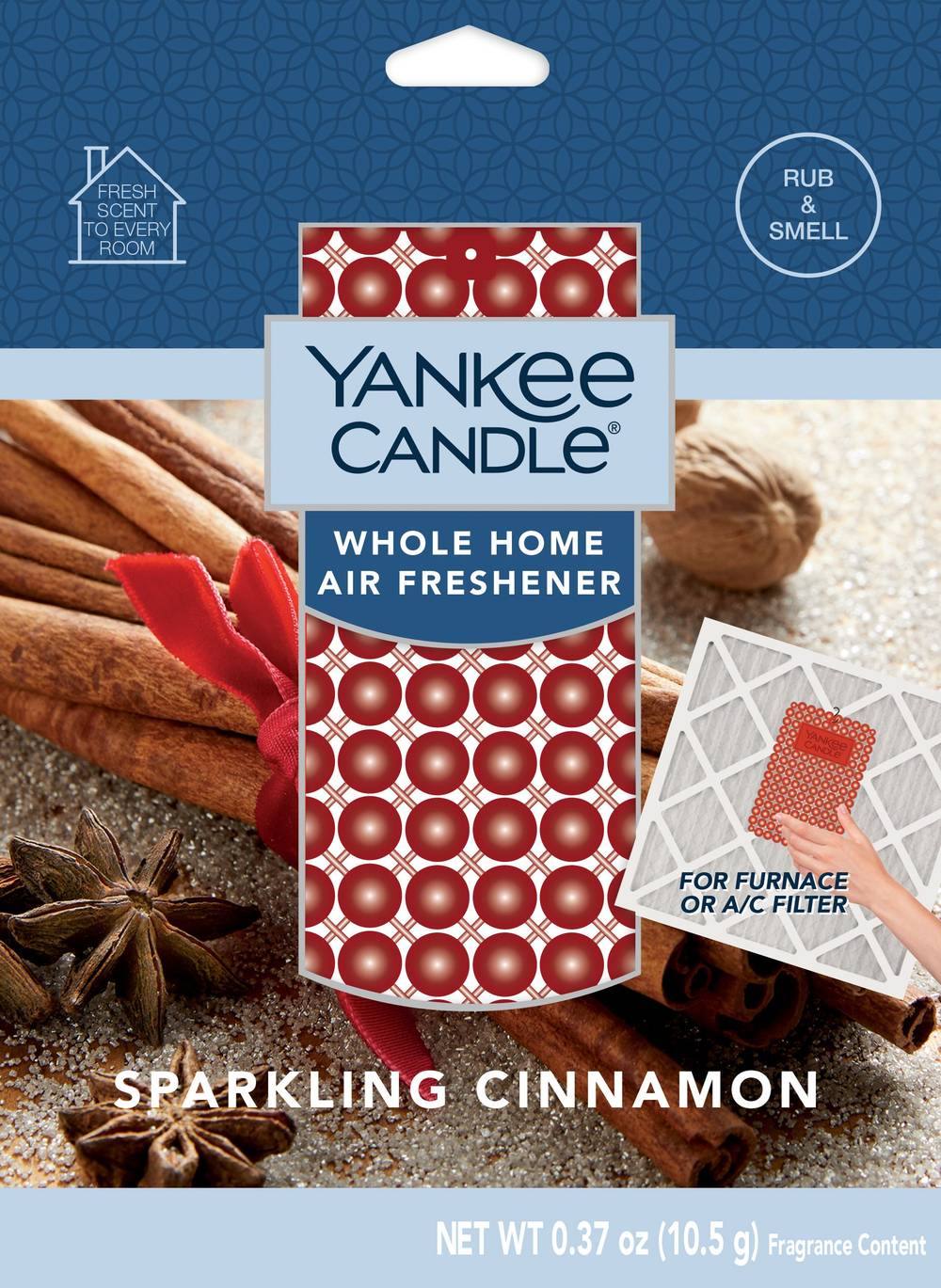 Yankee Candle Whole Home- Sparkling Cinnamon Air Filter Freshener | YCSPARKCIN