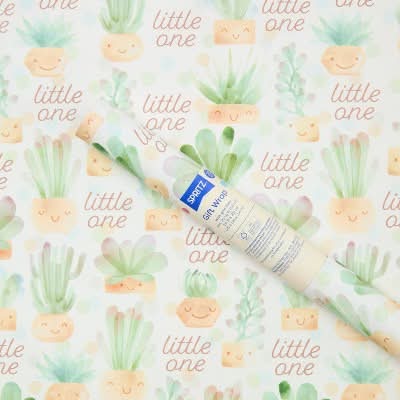 Spritz Little One Plants Baby Wrapping Paper, Multicolor