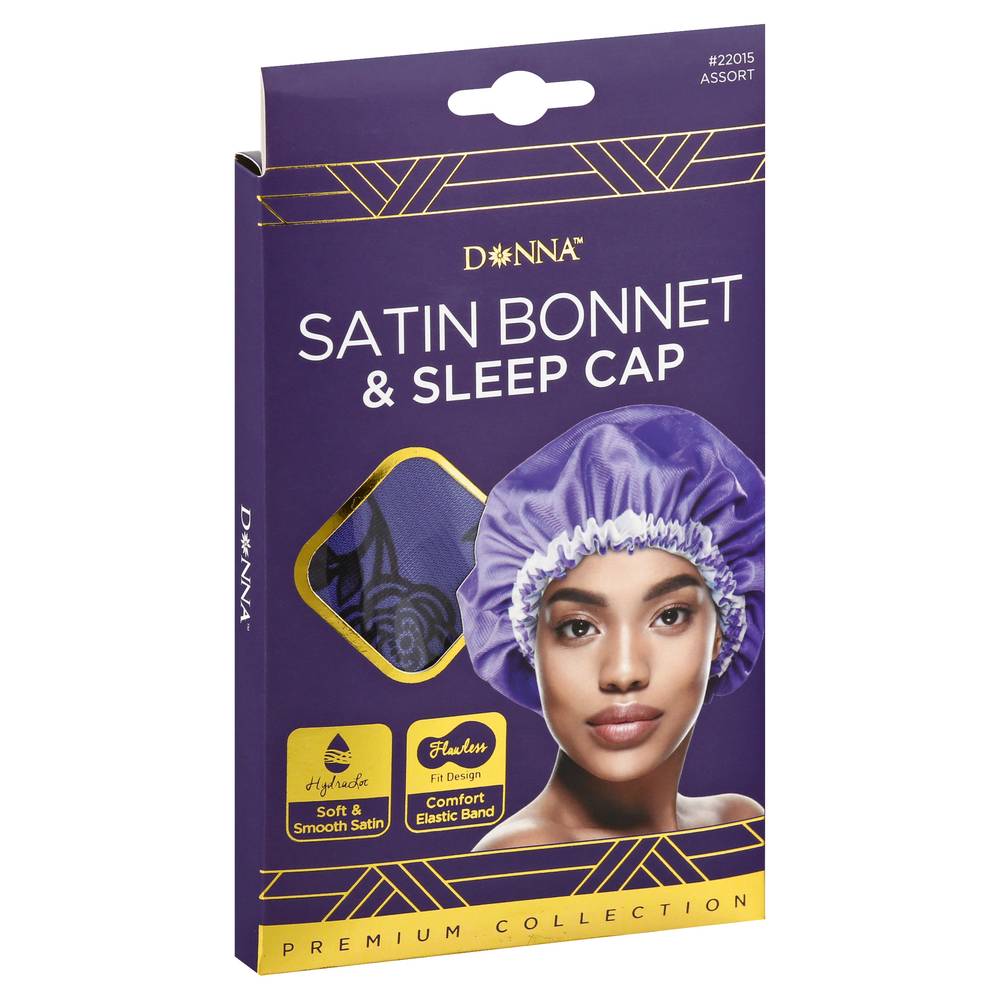 Donna Premium Collection Assorted Satin Bonnet & Sleep Cap (3.2 oz)