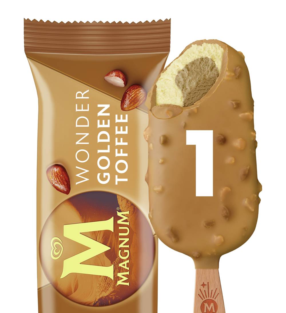 Magnum Wonder Golden Ice Cream Stick, Toffee (90mL)