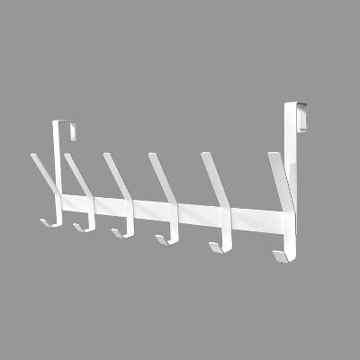 Brightroom Heavy Duty Over the 6 Door Hooks, Matte White