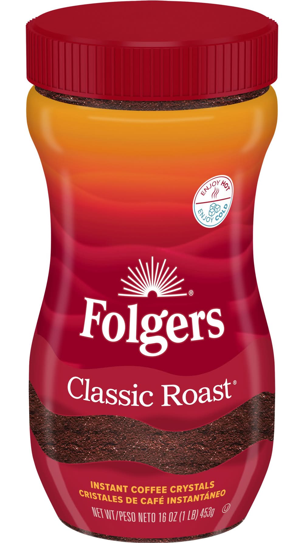 Folgers Classic Roast Instant Coffee Crystals (1 lbs)