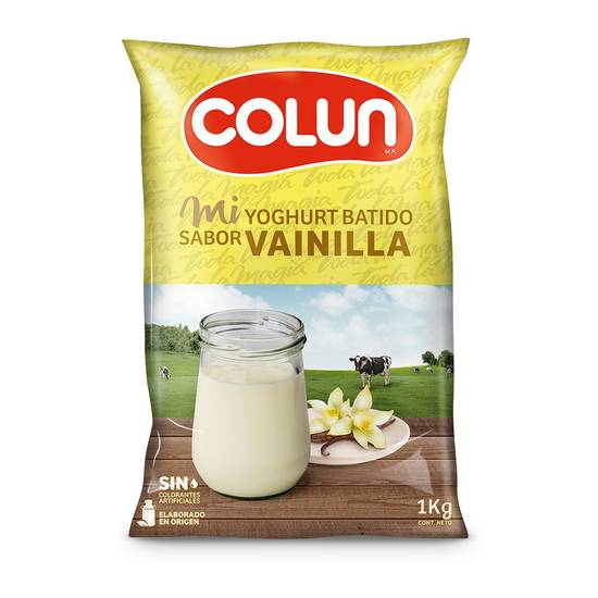 Colun - Yogur batido sabor vainilla - Bolsa 1 kg