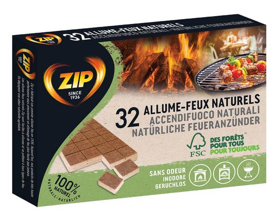 Zip - Allume-feu naturel (32 pièces)
