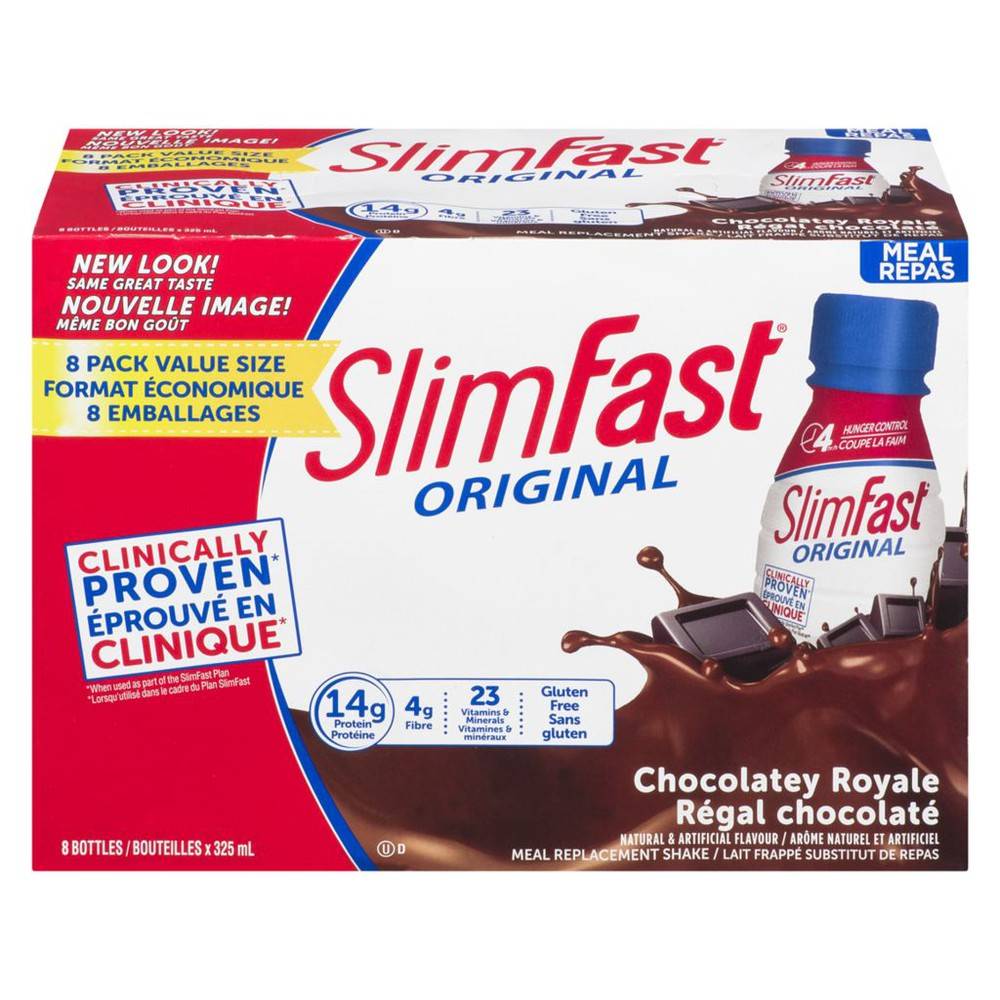 SlimFast Ready To Drink, Chocolatey Royale (8 x 325 g)