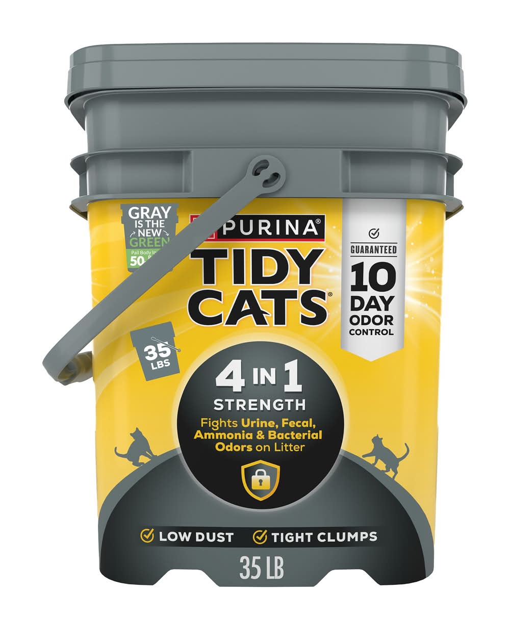 Purina® Tidy Cats® 4-in-1 Strength Multi Cat Clumping Clay Cat Litter - 10 Day Odor Control (Size: 35 Lb)