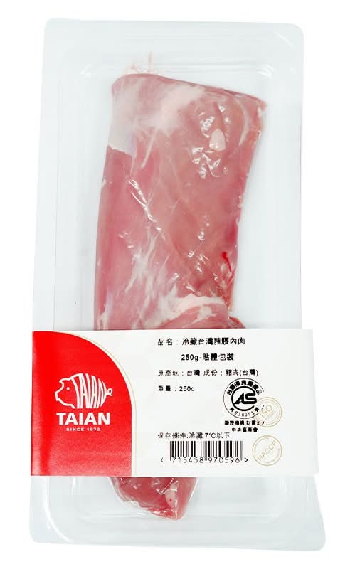 泰安冷藏台灣豬腰內肉250g(貼體)※因配送關係實際到貨效期約2-3天 <1Box盒 x 1 x 1BOX盒>