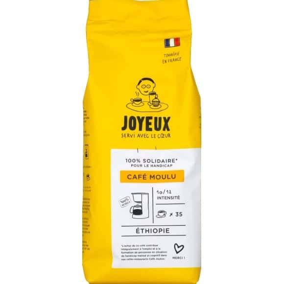 Café Joyeux - Café moulu éthiopie 100% solidaire 10/12 intensité (250g)