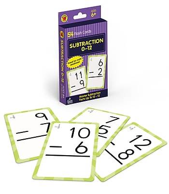 Carson Dellosa Subtraction 0 to 12 Flash Cards, 54/Pack (0769677215)