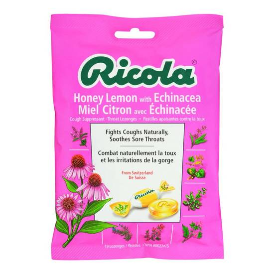 Ricola Throat Drops, Honey Lemon With Echinacea (75 g)