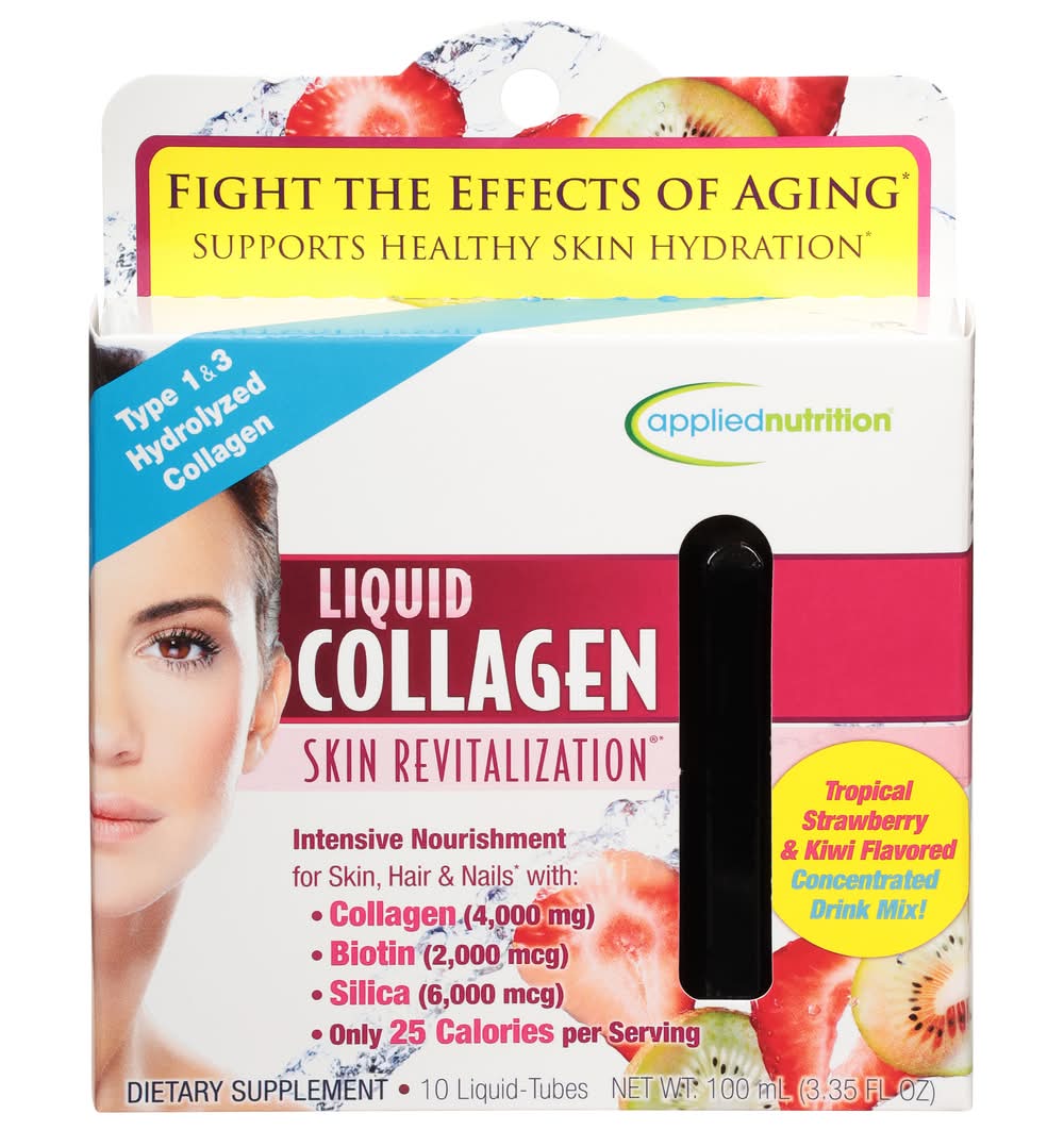 Applied Nutrition Tropical Strawberry & Kiwi Flavored Liquid Collagen (3.5 oz)