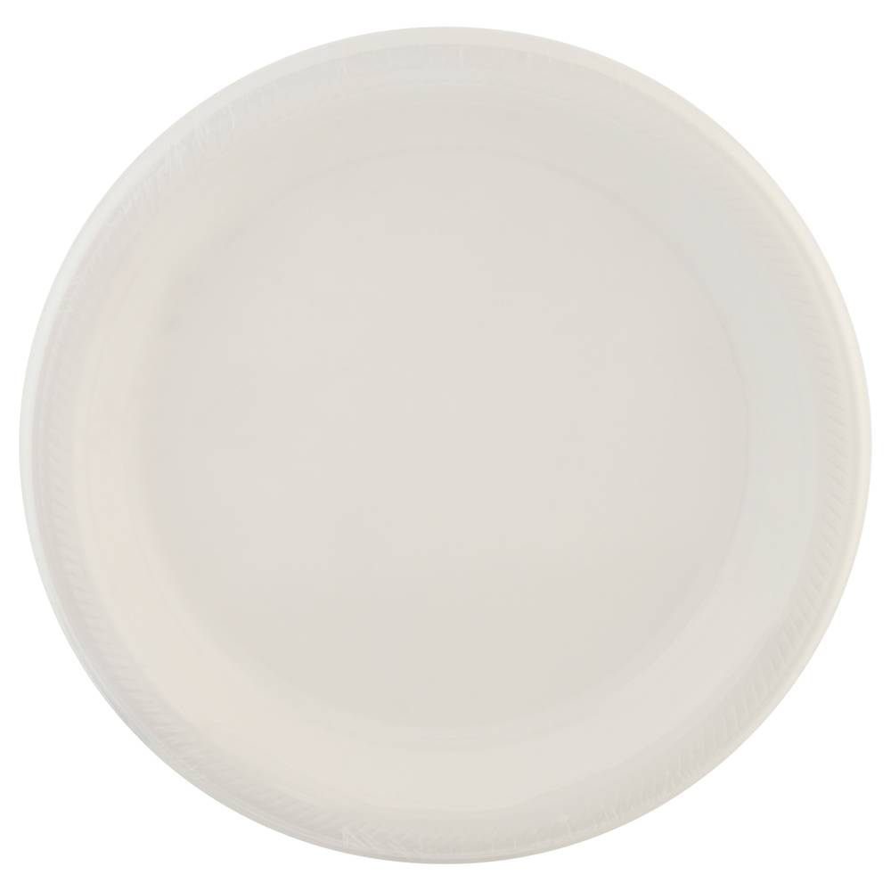 Amscan 10.3" Frosty White Plastic Plates (20 ct)