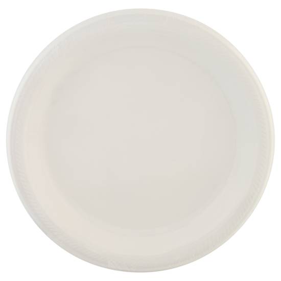 Amscan 10.3" Frosty White Plastic Plates (20 ct)