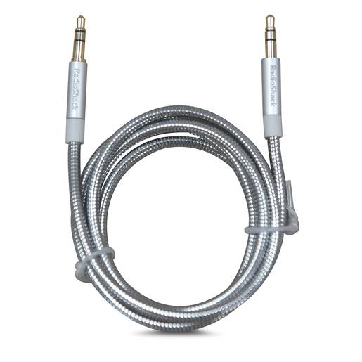 RadioShack · Cable auxiliar 3.5 mm plata