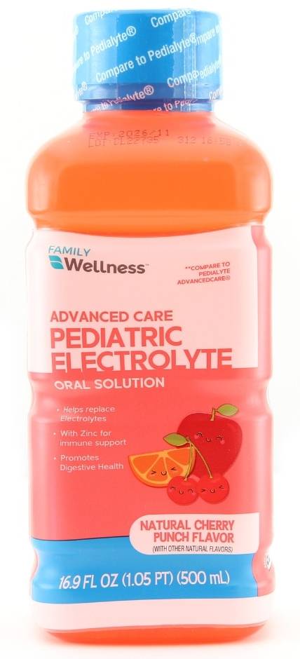 Family Wellness Advanced Care Pediatric Electrolyte Solution, Natural Cherry Punch (16.9 fl oz)