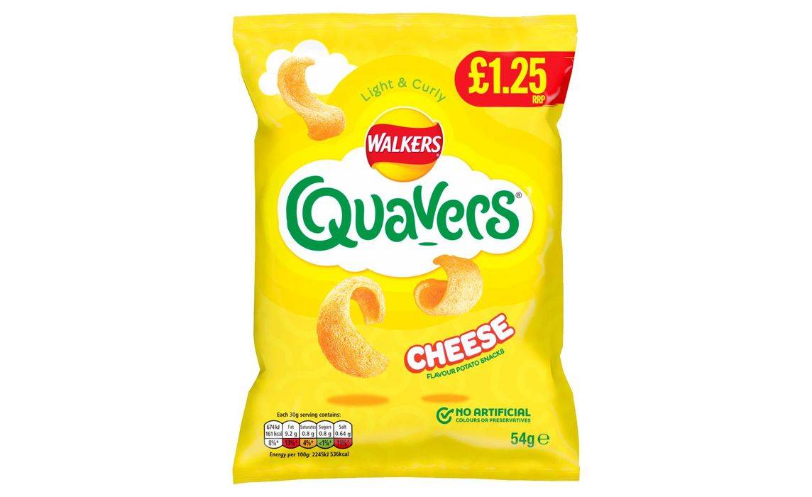 Walkers Quavers Cheese Snacks Crisps 54g (404072)