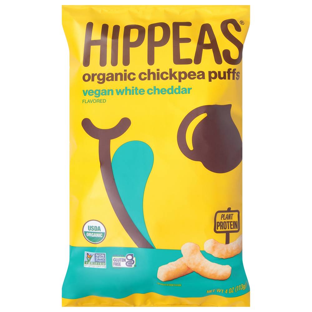 Hippeas Organic Chickpea Puffs, Vegan White Cheddar (4 oz)