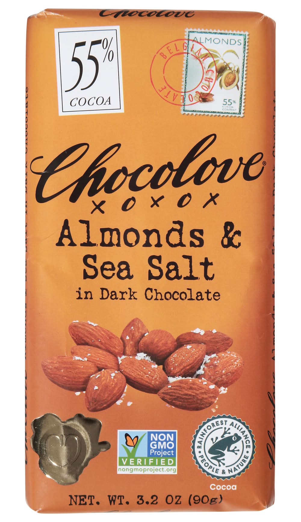 Chocolove Dark Chocolate, Almonds & Sea Salt (3.2 oz)