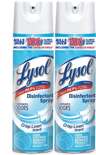 Lysol Crisp Linen Scent Disinfectant Spray Value pack (2 ct)